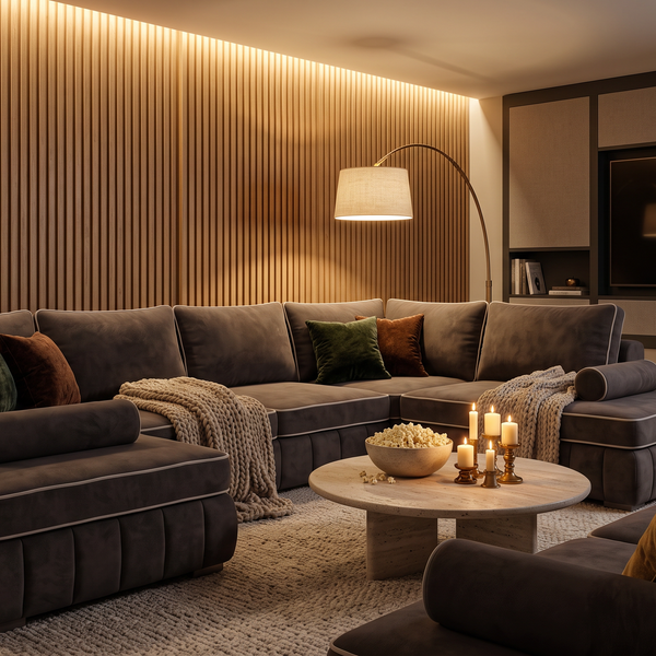 Master U sofa in a family media room