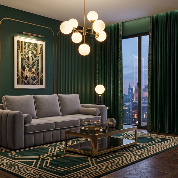 Lilly sofa in an Art Deco apartment