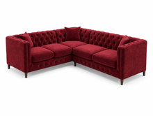 Chesterfield Long Left Hand Corner Sofa (5 Seater) front right view