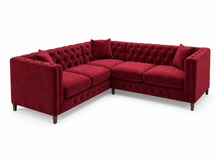 Chesterfield Long Left Hand Corner Sofa (5 Seater) front left view