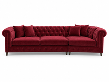 Chesterfield Long Right Hand Corner Sofa (5 Seater) front view