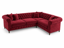Chesterfield Long Right Hand Corner Sofa (5 Seater) front right view