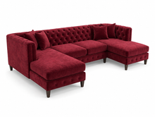 Chesterfield U Shaped Sofa front left view