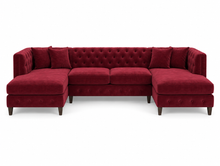Chesterfield U Shaped Sofa front view