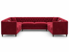 Chesterfield Large U Shaped Sofa front view