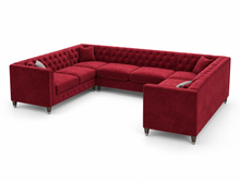 Chesterfield Large U Shaped Sofa front right view