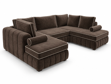 Master U Long Right Hand Corner Sofa (5 Seater) front left view