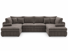 Master U Long Left Hand Corner Sofa (5 Seater) front view