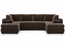Master U Long Right Hand Corner Sofa (5 Seater) front view