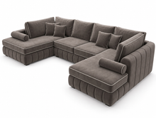 Master U Long Left Hand Corner Sofa (5 Seater) front right view