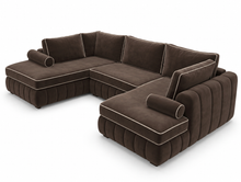 Master U Long Right Hand Corner Sofa (5 Seater) front right view