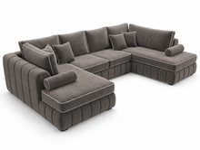 Master U Long Left Hand Corner Sofa (5 Seater) front left view