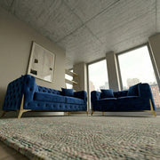Luxury Blue 3+2 Seater Lilly Sofa Set – view 2