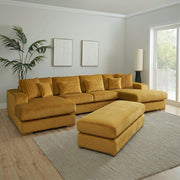 Chaise U-Shape Sofa – Luxury Velvet