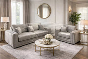 Alaska 3+1 Seater Sofa Set with Armchair Plush Silver Fabric – view 3