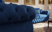 Rio Chesterfield Sofa Set – 3 + 2 Seater Blue Velvet Suite – view 3