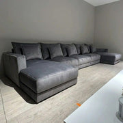 Luxury U-Shape Sofa - Velvet Fabric, Extra Large Deep – view 5