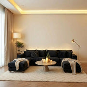 Luxury U-Shape Sofa – Velvet Fabric – view 2