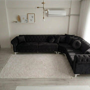 Olympia Chesterfield 2C2 Corner Sofa – Luxury Velvet – view 7