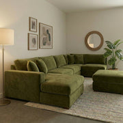 Luxury U-Shape Sofa – Velvet Fabric – view 2