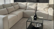 Borios 3C1 Corner Sofa – Cream Velvet Luxury Suite – view 3