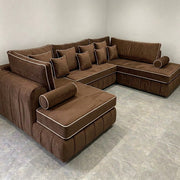 Luxury Brown U-Shape Sofa with Chaise – view 6