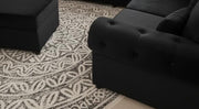 Luxury 2C2 Olympia Sofa - Black Plush Velvet 240cm x 240cm – view 3