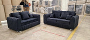 Plush 3+2 Seater Lilly Style Sofa Set in Dark Charcoal – view 2