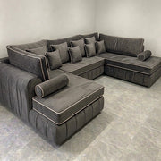 Luxury Mink U-Shape Sofa with Chaise – view 4