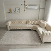 Olympia Chesterfield 2C2 Corner Sofa – Luxury Velvet – view 5