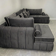 Luxury Grey U-Shape Sofa with Chaise – view 4