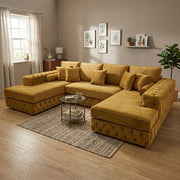 Chesterfield U-Shape Sofa – Luxury Velvet – view 2