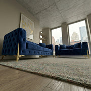Luxury Blue 3+2 Seater Lilly Sofa Set – view 3