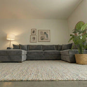 Luxury U-Shape Sofa – Velvet Fabric – view 5
