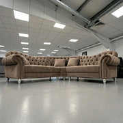 Elegance Chesterfield 2C2 Corner Sofa – Mink Velvet – view 4