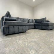 Luxury Steel Grey U-Shape Sofa with Chaise – view 6