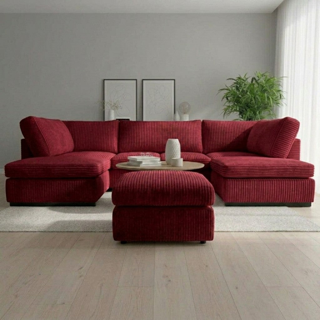 Cinema U-Shape Sofa – Luxury Velvet