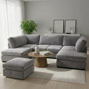 Cinema U-Shape Sofa – Luxury Velvet – view 4