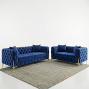 Luxury Blue 3+2 Seater Lilly Sofa Set – view 4
