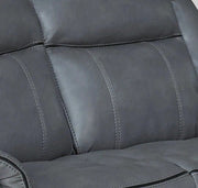 Grey Leather Gel Recliner 3 Seater 2 Seat or Armchair Sofa – view 5