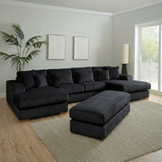 Chaise U-Shape Sofa – Luxury Velvet – view 2