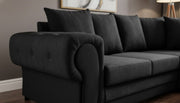 Verona 2C2 Corner Sofa – Black Velvet Luxury Suite – view 3