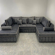Luxury Steel Grey U-Shape Sofa with Chaise – view 3