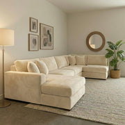 Luxury U-Shape Sofa – Velvet Fabric – view 6