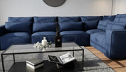 Borios 3C1 Corner Sofa – Blue Velvet Luxury Suite – view 2