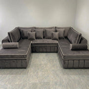 Luxury Grey U-Shape Sofa with Chaise – view 5