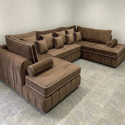 Luxury Mink U-Shape Sofa with Chaise – view 6