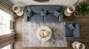 Alaska 3+1 Seater Velvet Sofa Set in Steel Grey – view 2