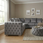 Ashton Chesterfield Corner Sofa – Luxury Velvet – view 6