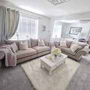 Luxury Verona 2C3 Chesterfield Sofa Modern Beige Living Room